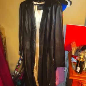 Long leather coat